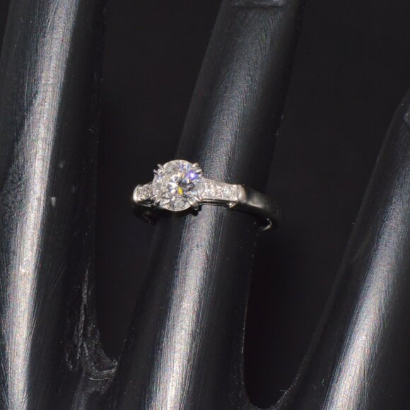 Genuine Harry Winston GIA Certified .77CT Diamond Tryst Platinum Engagement Ring - Picture 6 of 14
